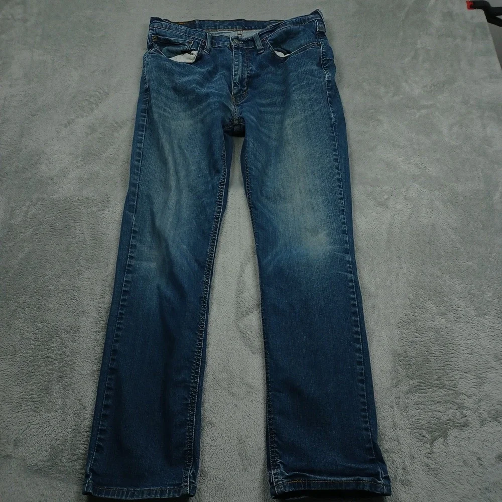 Levis 541 Jeans Mens 34x30 Blue Denim Distressed Athletic Tapered Preppy A3‎